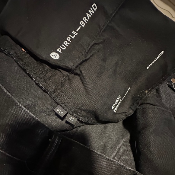 Purple Brand Distressed Paint Splatter Denim Shorts - Picture 1 of 9